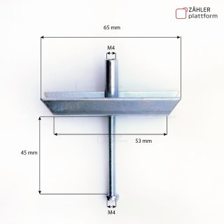 Heizkostenverteiler Montage Zubehör Gliederheizkörper SW 53/65 ZS M4x45