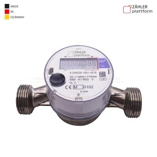 Funk Wasserzähler Aufputz 80 110 130 mm Kalt Warm Kalt bis 30°C 130 mm