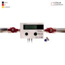 Wärmezähler Einstrahl Qn 0,6 m³/h, Baulänge 110 mm Eichung 2026 mit Einbausatz 3/4