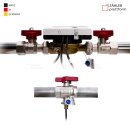 Wärmezähler Einstrahl Qn 0,6 m³/h, Baulänge 110 mm Eichung 2026 mit Einbausatz 3/4
