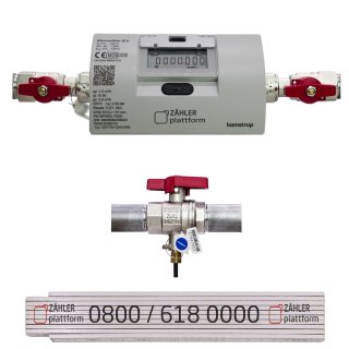 Wärmezähler MULTICAL® 303 Qn 1,5 m³/h, Baulänge 110 mm Eichung 2025  inklusive Einbausatz 3/4"
