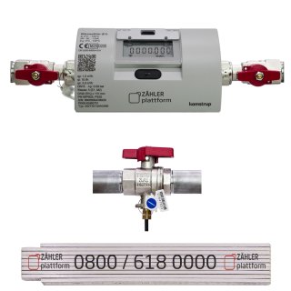 Wärmezähler MULTICAL® 303 Qn 1,5 m³/h, Baulänge 110 mm Eichung 2024  inklusive Einbausatz 3/4"