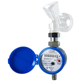ZÄHLER plattform Zapfhahn Wasserzähler Set Premium 80 mm Eichung 2026 Garten