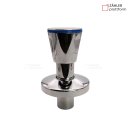 Ventil-Aufputzset Kalt-/Warmwasser bestehend aus Hülse mit Spindel, Rosette, Griff Griff 43 mm, Hülse mit Spindel, Rosette
