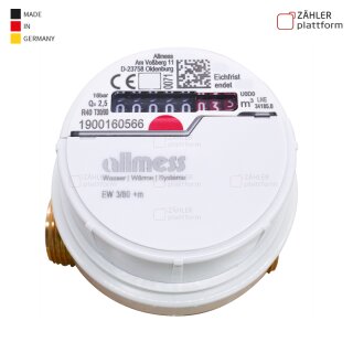 Wasserzähler Aufputz Eichung 2026 Allmess 80 mm Universalwasserzähler